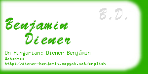 benjamin diener business card