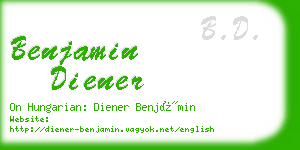 benjamin diener business card